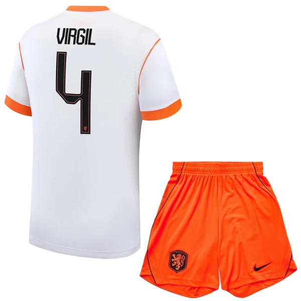 Camisolas Holanda Virgil van Dijk 4 Criança Equipamento Alternativo Mundial 2026
