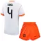 Camisolas Holanda Virgil van Dijk 4 Criança Equipamento Alternativo Mundial 2026