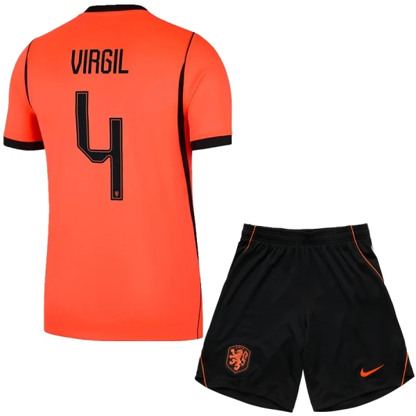 Camisolas Holanda Virgil van Dijk 4 Criança Equipamento Principal Mundial 2026