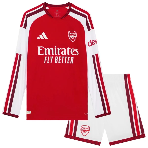 Camisolas Arsenal Criança Equipamento Principal 26/27 Manga Comprida Camisolas Arsenal Criança Equipamento Principal 26/27 Manga Comprida