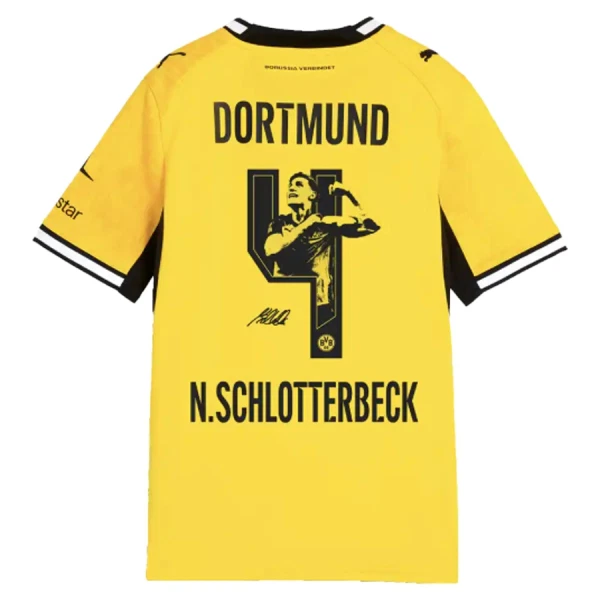 Camisolas Borussia Dortmund Nico Schlotterbeck 4 Equipamento Principal 26/27 Especial Camisolas Borussia Dortmund Nico Schlotterbeck 4 Equipamento Principal 26/27 Especial