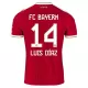 Camisolas FC Bayern de Munique Luis Díaz 14 Criança Equipamento Principal 26/27