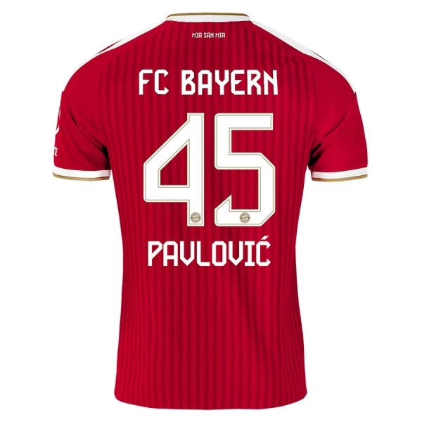 Camisolas FC Bayern de Munique Pavlovic 45 Equipamento Principal 26/27 Camisolas FC Bayern de Munique Pavlovic 45 Equipamento Principal 26/27