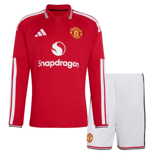 Camisolas Manchester United Criança Equipamento Principal 26/27 Manga Comprida Camisolas Manchester United Criança Equipamento Principal 26/27 Manga Comprida