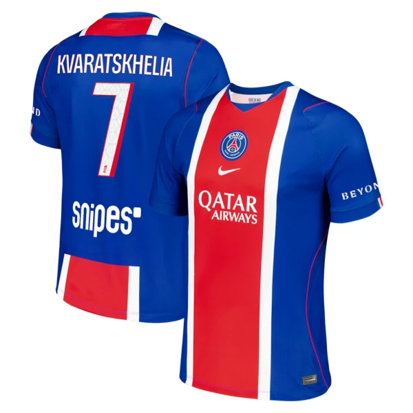 Camisolas Paris Saint-Germain Kvaratskhelia 7 Equipamento Principal 26/27 Camisolas Paris Saint-Germain Kvaratskhelia 7 Equipamento Principal 26/27
