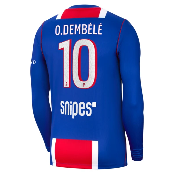Camisolas Paris Saint-Germain Ousmane Dembélé 10 Equipamento Principal 26/27 Manga Comprida