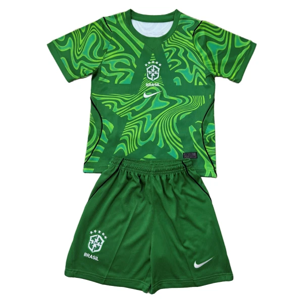 Camisolas Guarda Redes Brasil Criança Equipamento Principal Mundial 2026 Verde Camisolas Guarda Redes Brasil Criança Equipamento Principal Mundial 2026 Verde
