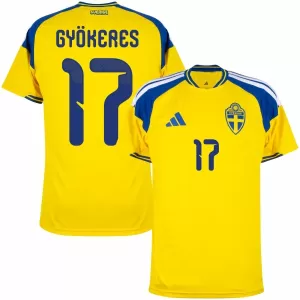 Camisolas Suécia Gyokeres 17 Equipamento Principal Mundial 2026