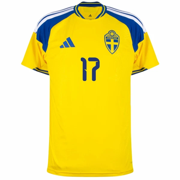 Camisolas Suécia Gyokeres 17 Equipamento Principal Mundial 2026