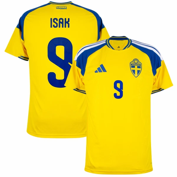 Camisolas Suécia Isak 9 Equipamento Principal Mundial 2026 Camisolas Suécia Isak 9 Equipamento Principal Mundial 2026