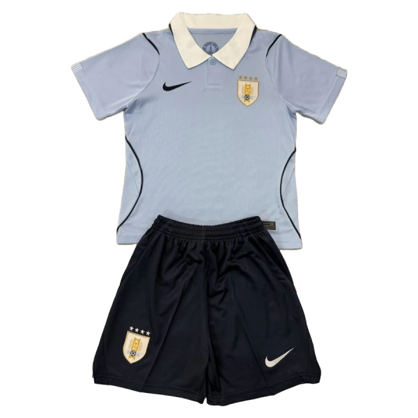 Camisolas Uruguai Criança Equipamento Principal Mundial 2026 Camisolas Uruguai Criança Equipamento Principal Mundial 2026