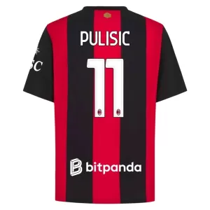 Camisolas AC Milan Christian Pulišić 11 Equipamento Principal 26/27 Camisolas AC Milan Christian Pulišić 11 Equipamento Principal 26/27