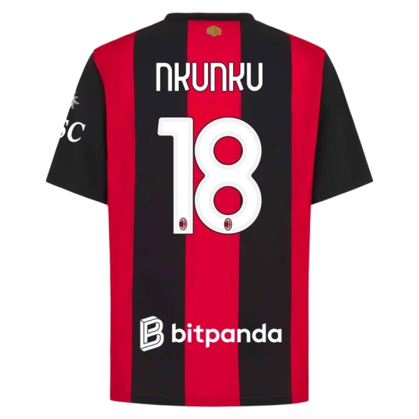 Camisolas AC Milan Christopher Nkunku 18 Equipamento Principal 26/27 Camisolas AC Milan Christopher Nkunku 18 Equipamento Principal 26/27