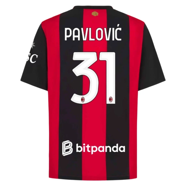 Camisolas AC Milan Pavlovic 31 Equipamento Principal 26/27