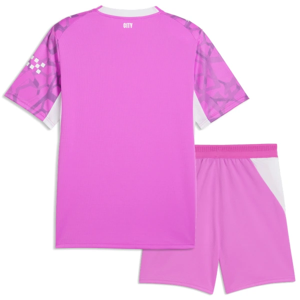 Camisolas Guarda Redes Manchester City Criança Equipamento Alternativo 26/27 Rosa