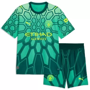Camisolas Guarda Redes Manchester City Criança Equipamento Principal 26/27 Verde