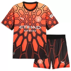 Camisolas Guarda Redes Manchester City Criança Equipamento Terceiro 26/27 Laranja