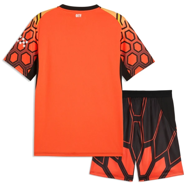 Camisolas Guarda Redes Manchester City Criança Equipamento Terceiro 26/27 Laranja
