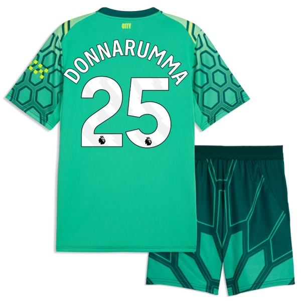 Camisolas Guarda Redes Manchester City Gianluigi Donnarumma 25 Criança Equipamento Principal 26/27 Verde Camisolas Guarda Redes Manchester City Gianluigi Donnarumma 25 Criança Equipamento Principal 26/27 Verde