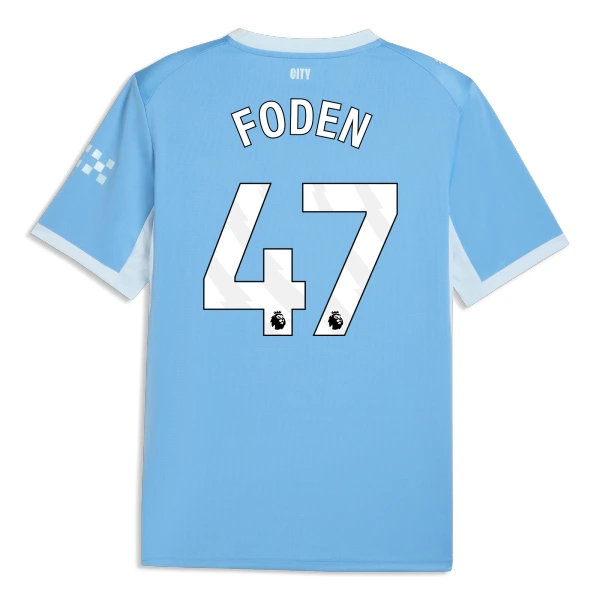 Camisolas Manchester City Phil Foden 47 Equipamento Principal 26/27 Camisolas Manchester City Phil Foden 47 Equipamento Principal 26/27