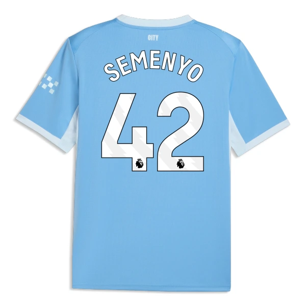 Camisolas Manchester City Semenyo 42 Equipamento Principal 26/27 Camisolas Manchester City Semenyo 42 Equipamento Principal 26/27
