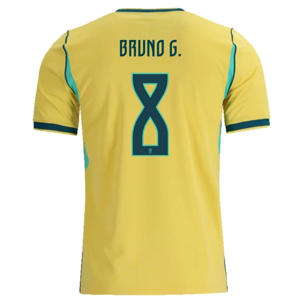 Camisolas Brasil Bruno Guimaraes 8 Equipamento Principal Mundial 2026 Camisolas Brasil Bruno Guimaraes 8 Equipamento Principal Mundial 2026