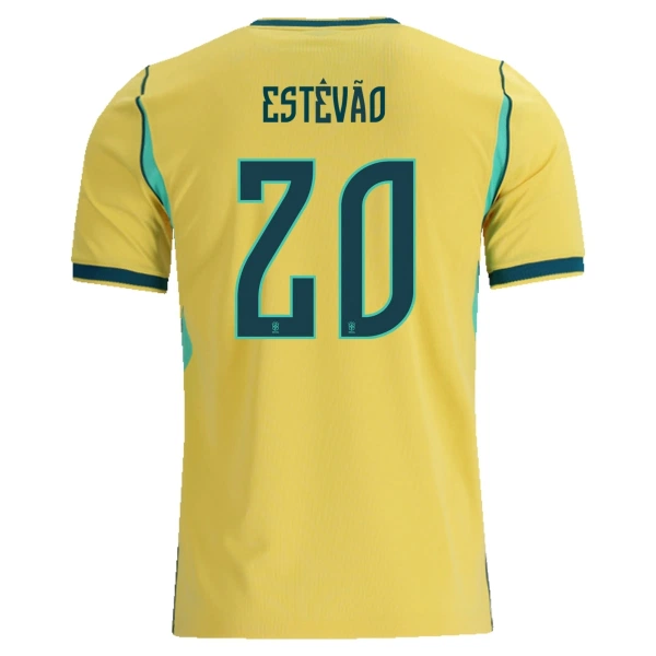 Camisolas Brasil Estevao 20 Equipamento Principal Mundial 2026 Camisolas Brasil Estevao 20 Equipamento Principal Mundial 2026