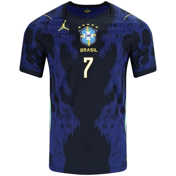 Camisolas Brasil Vinicius Junior 7 Criança Equipamento Alternativo Mundial 2026