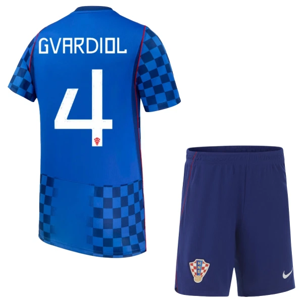 Camisolas Croácia Josko Gvardiol 4 Criança Equipamento Alternativo Mundial 2026 Camisolas Croácia Josko Gvardiol 4 Criança Equipamento Alternativo Mundial 2026