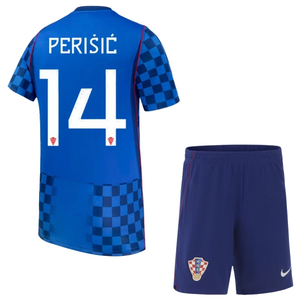 Camisolas Croácia Perisic 14 Criança Equipamento Alternativo Mundial 2026 Camisolas Croácia Perisic 14 Criança Equipamento Alternativo Mundial 2026