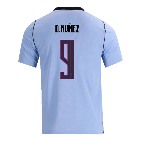Camisolas Uruguai Darwin Núñez Nunez 9 Equipamento Principal Mundial 2026 Camisolas Uruguai Darwin Núñez Nunez 9 Equipamento Principal Mundial 2026
