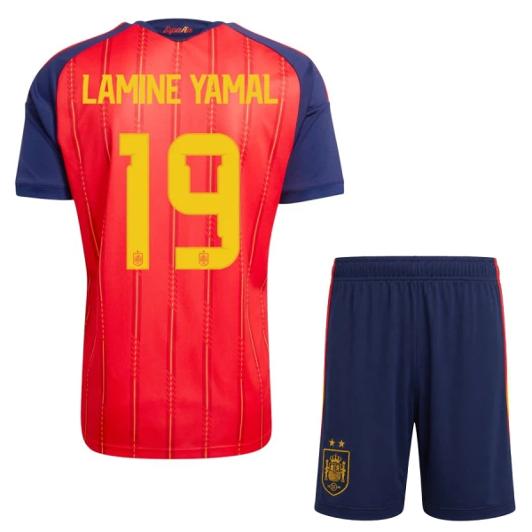 Camisolas Espanha 2 Stars Lamine Yamal 19 Criança Equipamento Principal Mundial 2026 Camisolas Espanha 2 Stars Lamine Yamal 19 Criança Equipamento Principal Mundial 2026