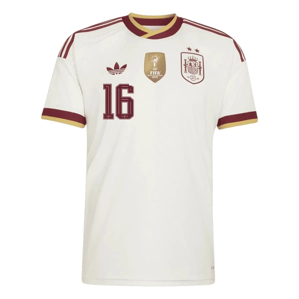 Camisolas Espanha 2 Stars Rodrigo Hernández 16 Equipamento Alternativo Mundial 2026