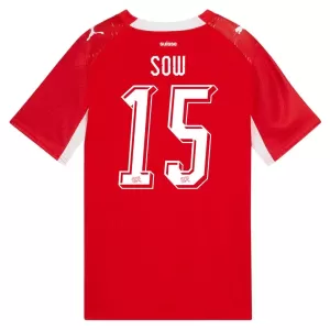 Camisolas Suíça Djibril Sow 15 Equipamento Principal Mundial 2026