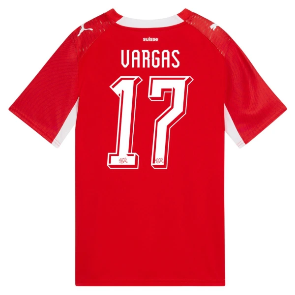 Camisolas Suíça Vargas 17 Equipamento Principal Mundial 2026 Camisolas Suíça Vargas 17 Equipamento Principal Mundial 2026