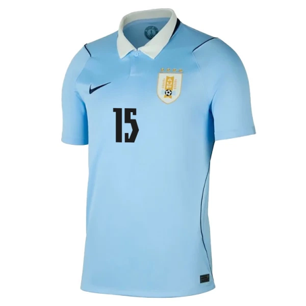 Camisolas Uruguai Federico Valverde 15 Equipamento Principal Mundial 2026
