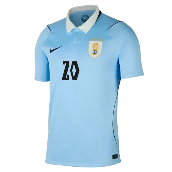 Camisolas Uruguai Maximiliano Araujo 20 Equipamento Principal Mundial 2026