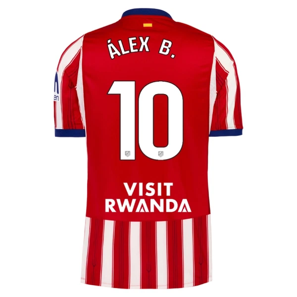 Camisolas Atlético Madrid Alex B. 10 Equipamento Principal 26/27 Camisolas Atlético Madrid Alex B. 10 Equipamento Principal 26/27