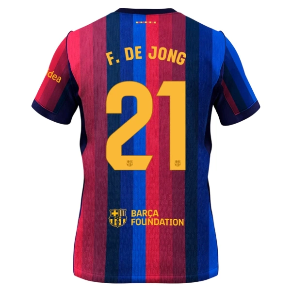 Camisolas FC Barcelona Frenkie de Jong 21 Criança Equipamento Principal 26/27