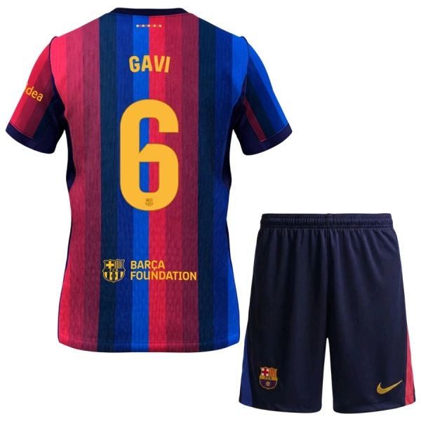 Camisolas FC Barcelona Gavi 6 Criança Equipamento Principal 26/27 Camisolas FC Barcelona Gavi 6 Criança Equipamento Principal 26/27