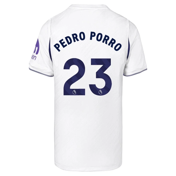 Camisolas Tottenham Hotspur Pedro Porro 23 Equipamento Principal 26/27 Camisolas Tottenham Hotspur Pedro Porro 23 Equipamento Principal 26/27