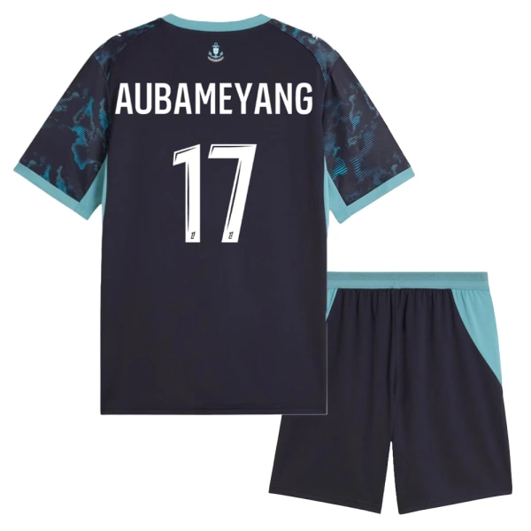 Camisolas Olympique Marseille Aubameyang 17 Criança Equipamento Alternativo 26/27