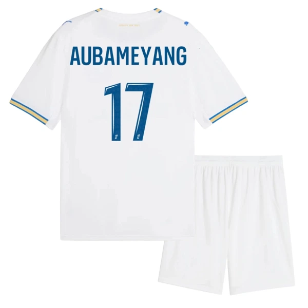 Camisolas Olympique Marseille Aubameyang 17 Criança Equipamento Principal 26/27 Camisolas Olympique Marseille Aubameyang 17 Criança Equipamento Principal 26/27