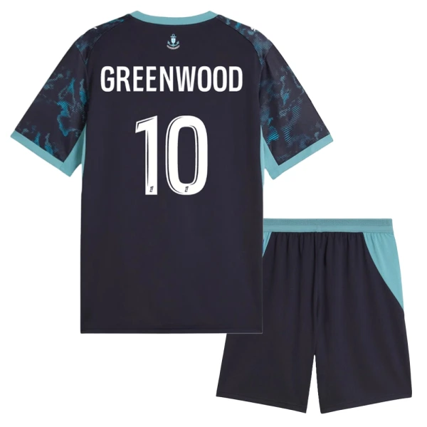 Camisolas Olympique Marseille Greenwood 10 Criança Equipamento Alternativo 26/27 Camisolas Olympique Marseille Greenwood 10 Criança Equipamento Alternativo 26/27
