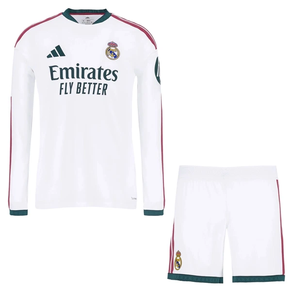 Camisolas Real Madrid Criança Equipamento Principal 26/27 Manga Comprida Camisolas Real Madrid Criança Equipamento Principal 26/27 Manga Comprida