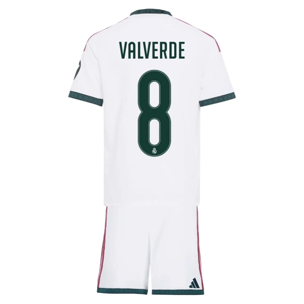 Camisolas Real Madrid Federico Valverde 8 Criança Equipamento Principal 26/27 Camisolas Real Madrid Federico Valverde 8 Criança Equipamento Principal 26/27