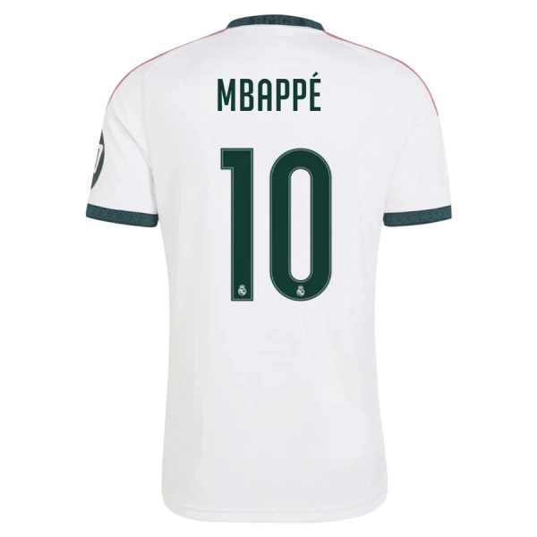 Camisolas Real Madrid Kylian Mbappé 10 Equipamento Principal 26/27 Camisolas Real Madrid Kylian Mbappé 10 Equipamento Principal 26/27