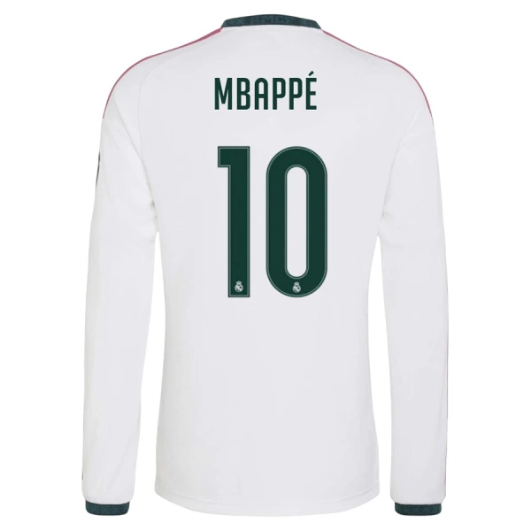 Camisolas Real Madrid Kylian Mbappé 10 Equipamento Principal 26/27 Manga Comprida Camisolas Real Madrid Kylian Mbappé 10 Equipamento Principal 26/27 Manga Comprida