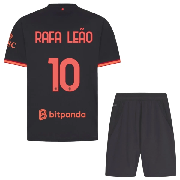 Camisolas AC Milan Rafael Leão 10 Criança Equipamento Terceiro 26/27 Camisolas AC Milan Rafael Leão 10 Criança Equipamento Terceiro 26/27