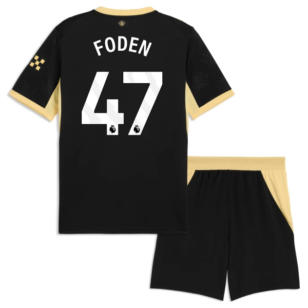 Camisolas Manchester City Phil Foden 47 Criança Equipamento Alternativo 26/27 Camisolas Manchester City Phil Foden 47 Criança Equipamento Alternativo 26/27